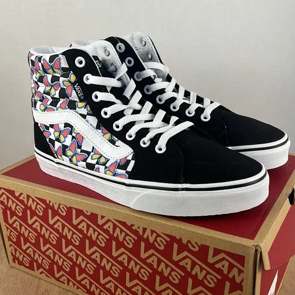 Vans Filmore Hi Butterfly Checkerboard Checkerboard Women’s Size 9 Streetwear - Picture 3 of 10
